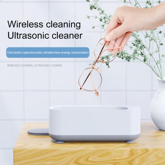 Ultrasonic Cleaner with Lid 47KHz High Frequency Quiet Large Capacity Automatic Jewelry Makeup Brush Vibration Cleaning Machine Daily Use