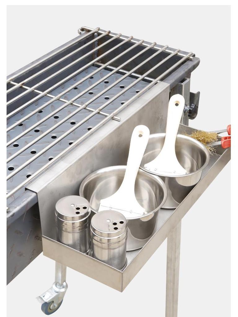 12-Piece Charcoal Grill Accessory Set with Stand & Frying Pan