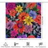 Vibrant Floral Shower Curtain With Multicolored Blooms Bathroom Decor For Home Decoration (180Cm X 180Cm)
