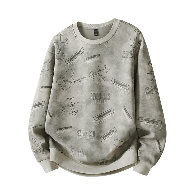 Oversized Crew Neck Long Sleeve Sweatshirt Men Women Plus Size Up To 8XL Cotton-Lined Casual Wear