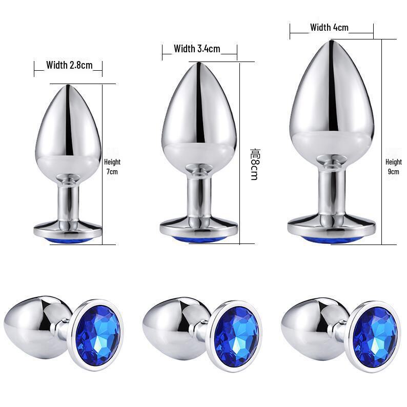 Unisex Metal Anal Plug Dilator for Couples - SM Adult Toy