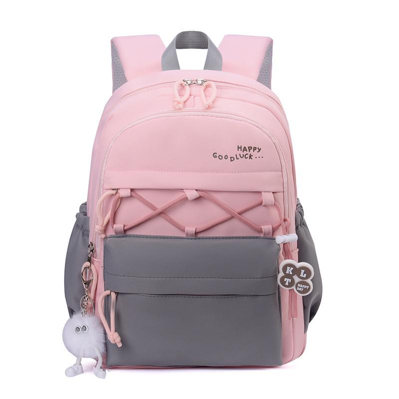 Oxford Fabric Kids School Backpack With Letter Pattern For First Grade Students