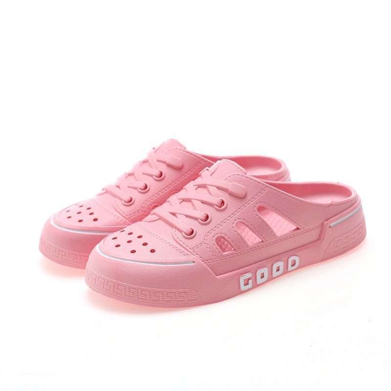 

Женские туфли с отверстиями, женские сандалии на платформе, женские пластиковые цельнолитые водонепроницаемые и нескользящие модные универсальные студенческие белые туфли 40