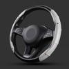 2pcs Carbon Fiber Non-Slip Steering Wheel Cover Car Accessories For Porsche Boxster Cayenne Panamera Macan Cayman 911 918 996 917 991