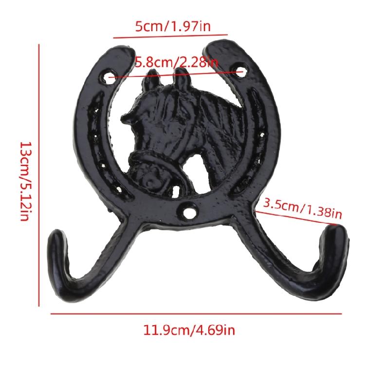 Decorative Iron Horseshoe Wall Hook Clothes Hook Clothes Hanger for Children