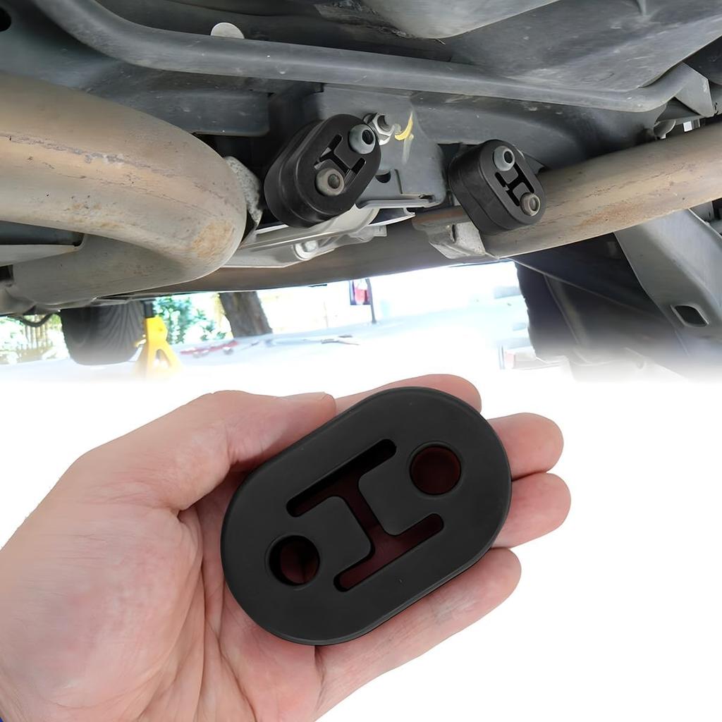 Car Exhaust Hanger, 4PCS Rubber Ulator Bushing Mount, 2 Holes 0.47 Inch (12Mm), Auto Muffler Shock Absorbent Bracket Mount, High-Density Tailpipe