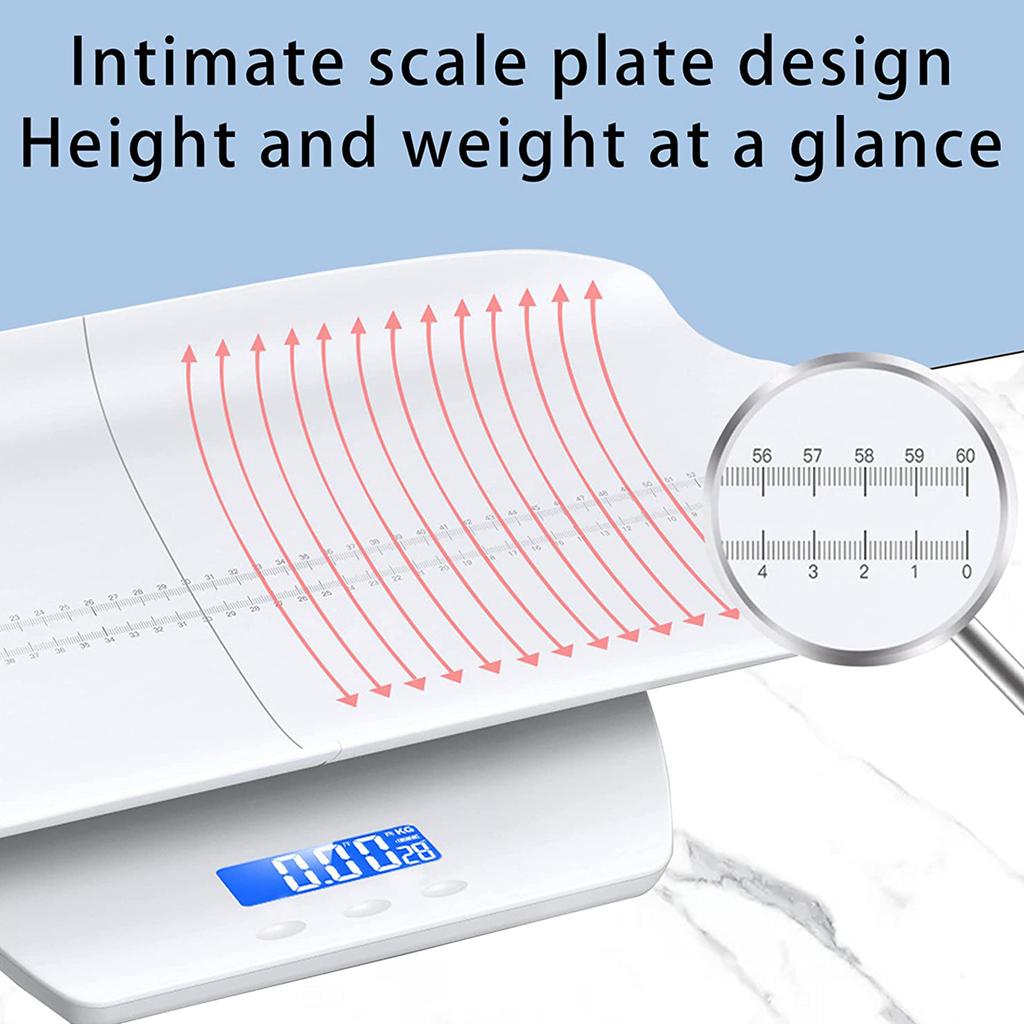 for Smart Baby Scale Infant Digital Scale Pound Ounces Kilogram Weighing Mode Height Chart Sensitive Sensor Scale for Ki