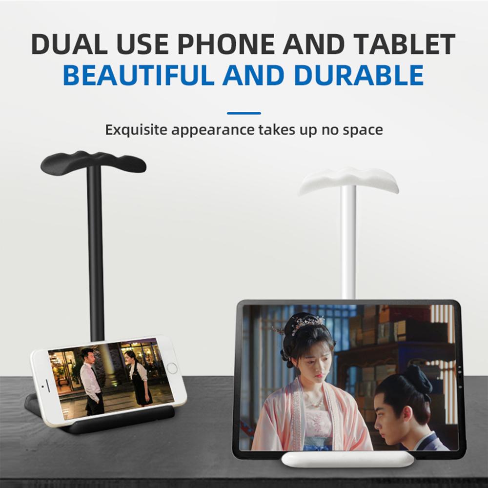 Universal Headphones Stand Non-Slip Headset Holder Earphone Mount Hanger Headset Stand Support With Mobile Phone&Tablet