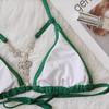 Swimwear Sexy Hollow Retro Crystal Diamond Bikini Strap Women's Swimwear