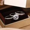 Anello Elegante a Forma Piena di Zirconi per Donna Anello Lucido di Alta Qualità AAAA Regalo di Anniversario Accessori Premium