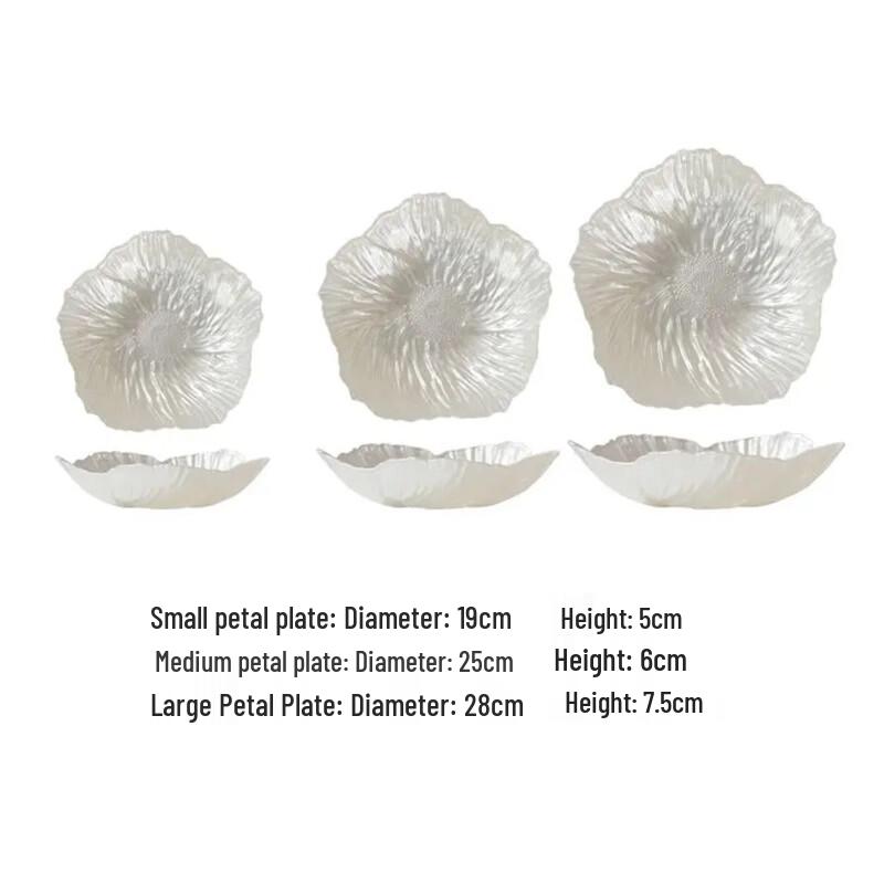WJ Luxury Glass Petal Snack & Fruit Plate Small