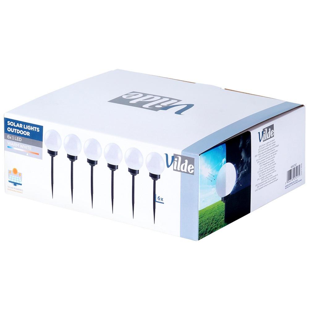 Solar LED Garden Lamps, Embedded, 33.5 Cm, 6 Pcs.