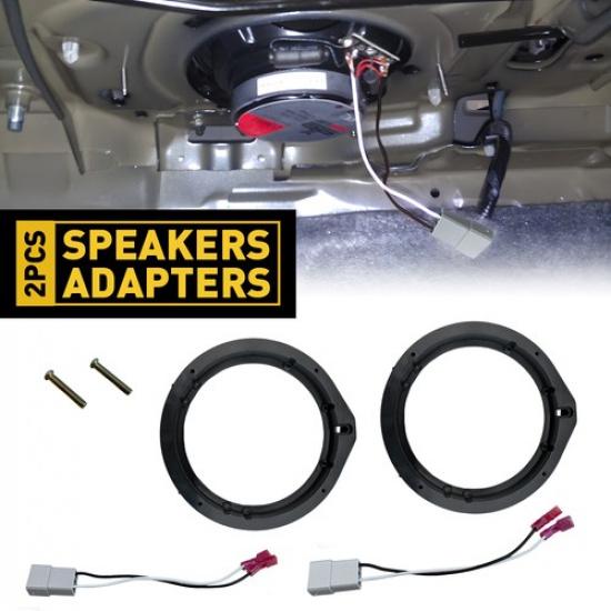 

6.5 IN Front Car Door Speaker Adapter Plates & Harness Fit HONDA CR-V (2007-UP)