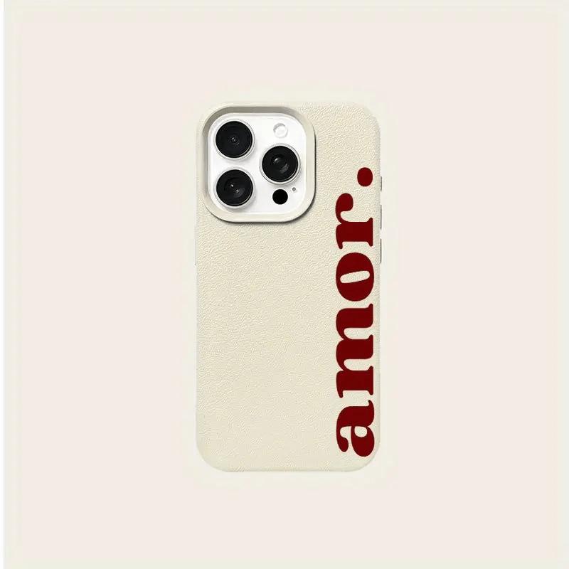 Red English Letter Pattern Phone Case for Samsung S26 S25 S24 S23 S22 S21 S20 Note20 Ultra Plus A73 A55 5G Silicone Cover