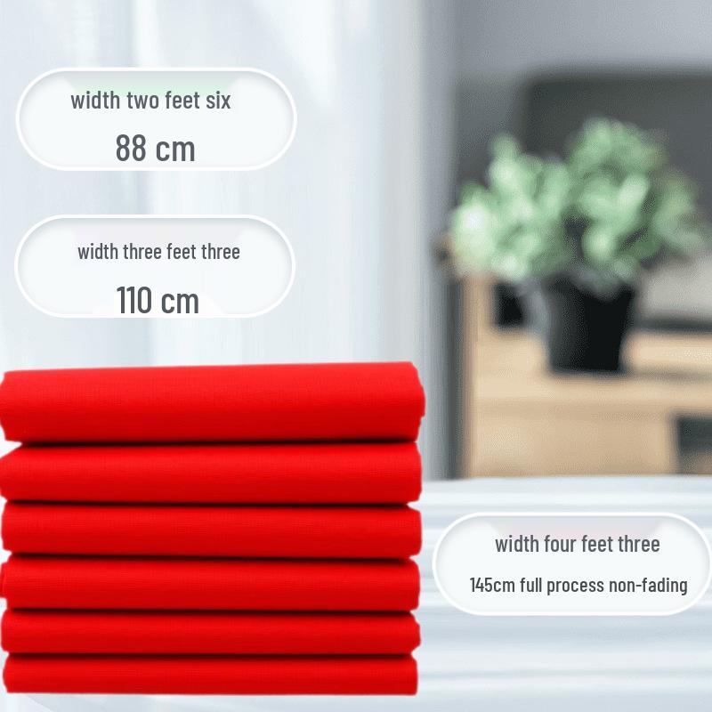 Three-Foot Red Cotton Cloth for Buddhist and Festive Occasions, Suitable for Hanging At Doors or Moving Bodhisattva.