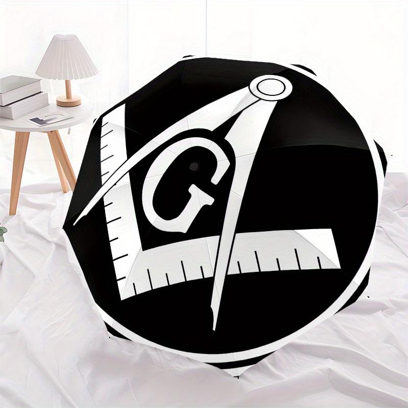 Masonic Square and Compasses Symbol Sticker Decal for Car Laptop Window Toolbox Cup MugUmbrella, Portable 3-Fold Compact Umbrella,Christmas Gift ES625