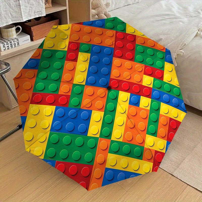 1pc Building blocks Themed High-quality Umbrella,Automatic Opening and Closing Umbrella,Multi-functional Umbrella G0811214