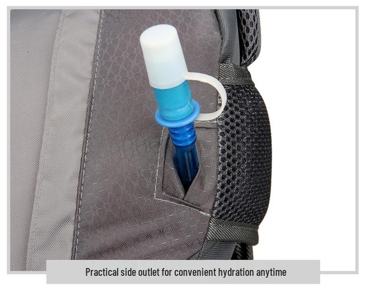 Men's Large Capacity Mountaineering Backpack with Steel Frame and Rain Cover for Outdoor Sports