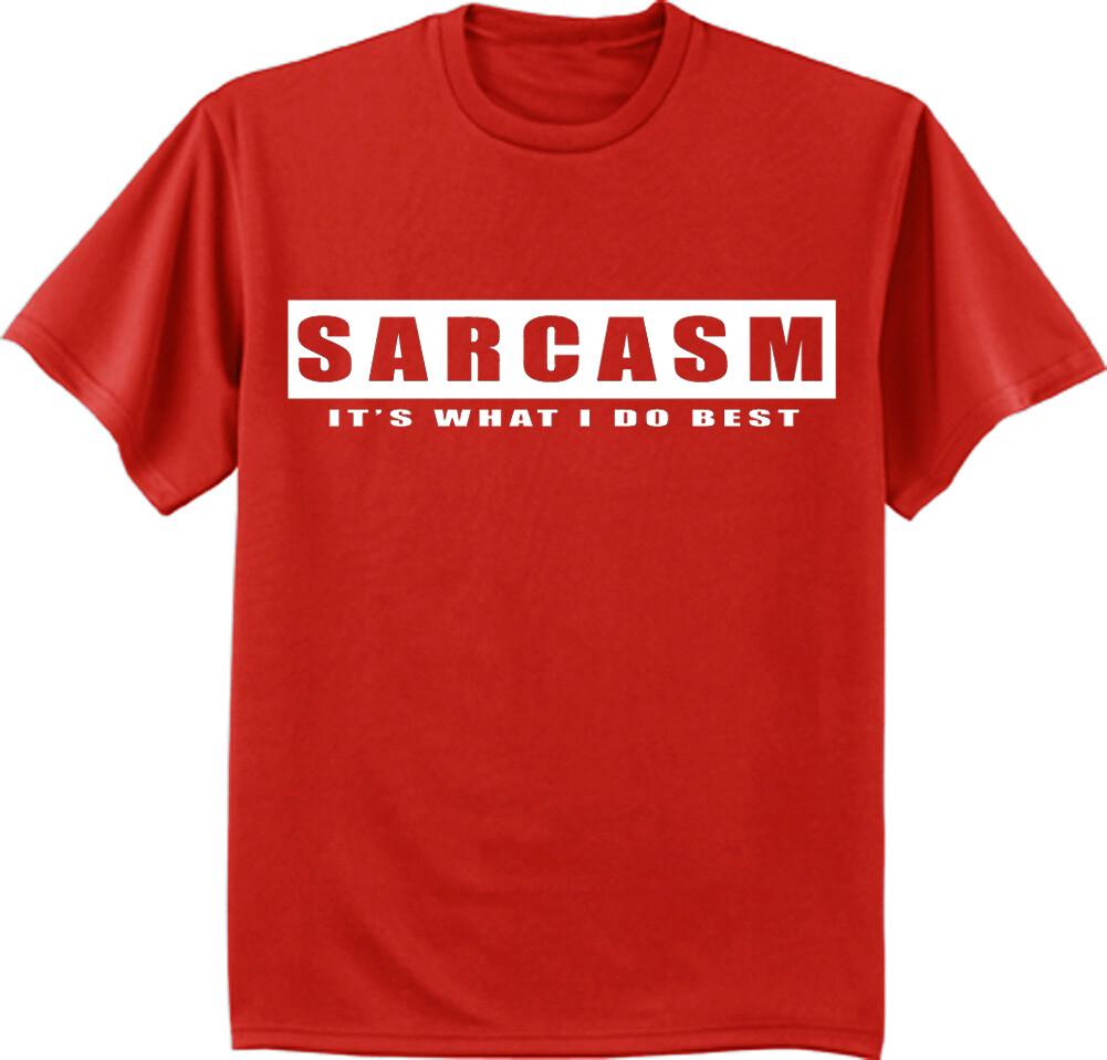 Sarcasm T-shirt Funny Saying Sarcastic Humor Men's Graphic Tee Red