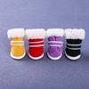 4Pcs Anti-slip Winter Dog Shoes Plush Cats Puppy Socks Fashion Pet Snow Boots Puppy