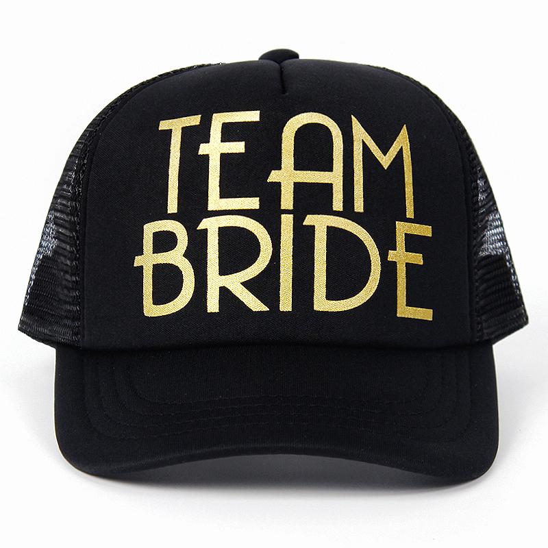 Najpopularniejszy zespół Bride Czapka baseballowa Czapka z siateczki BRIDE Złoty nadruk Kobieta Impreza Święta Gotowa do ślubu Czapki ślubne Snapback