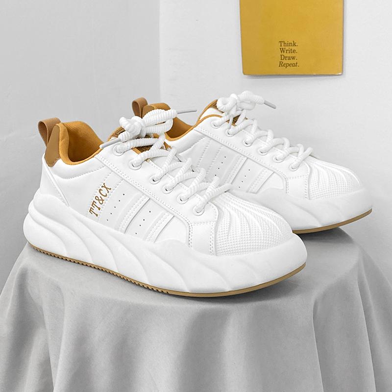 New Fashion Platform Sneakers Men Shel Toe Designer Shoes Men Streetwear Men's Casual Sneakers Comfort Vulcanised Shoes