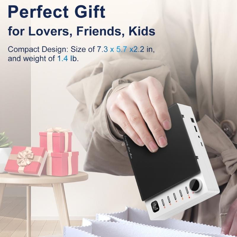 Portable Record Player Wireless Bluetooth-compatible Speaker Player Music Album Player Home Prenatal Education Machine