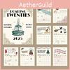 Calendrier Charmant Arc-en-Ciel 2025 Mettant en Vedette d'Adorables Chats et Chiens Parfait pour la Décoration de la Maison et du Bureau