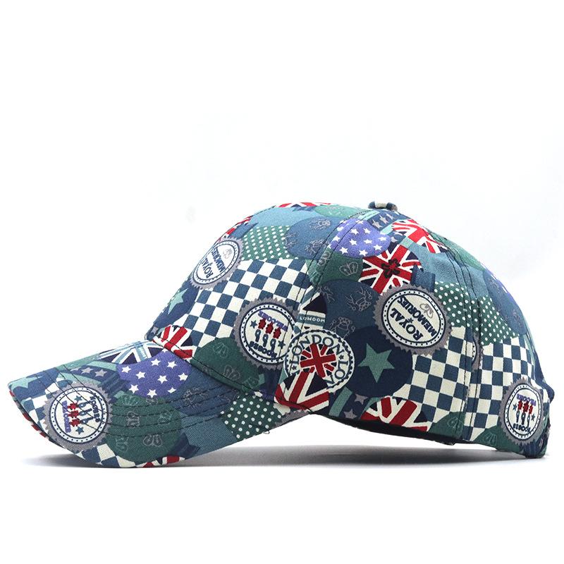 European and American New Rice Flag Graffiti Baseball Cap Men's and Women's Fashion Trendy Brand Cap Summer Visor Hat