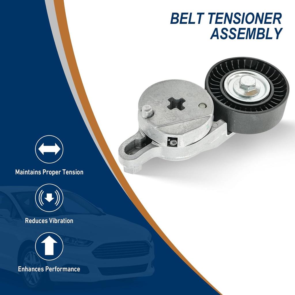 Belt Tensioner Assembly Smooth Pulley For 2010-2011 Toyota Camry 2.5L, OE 166200V010, 1662036030, 39096, 49438