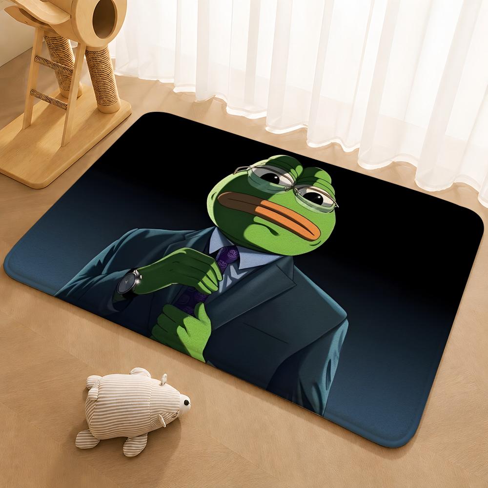 Sad Frog PEPE Floor Mat Floor Mat Soft Flannel Non-Slip Door  Rug for Living Room