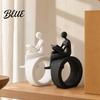Hollow Ring Base Reading Decor 3D Printed Figurine Abstract Reader Statue for Home