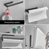 Black Bath Towel Holder Bathroom Towel Rack No Punch Towel Rail Rack Towel Holder Bathroom Storage Shelf EL65BB-1