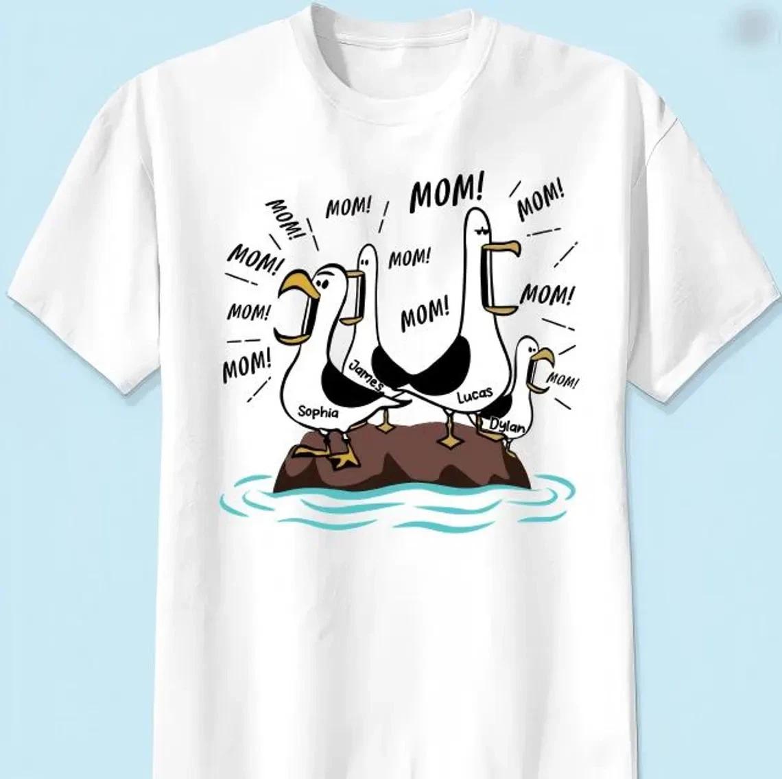 Seagull Mom Mom Mom - Personalized Shirt - Funny Mother s Day Gift For Mom 2XL