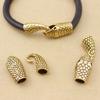 10er-Set Metall-Schlangenverschlüsse für Schmuckherstellung, Endkappenverbinder passend für 7 mm Lederkordel, DIY-Armband- und Halskettenzubehör