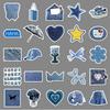 50 Denim Ins Style Graffiti Stickers Small Fresh Girl Heart Decoration Mobile Phone Case Computer Tablet Stickers