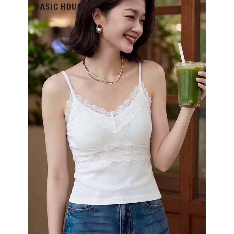 Basic House Women s Lace V-Neck Camisole Top L