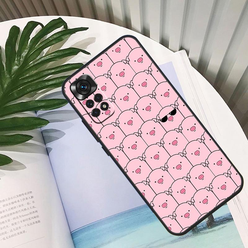 Cute Pink Pig Funda For Xiaomi Redmi Note 14 10 11 12 13 15 Pro Plus Case For Redmi 15 15C 14C 12C 10C 13C