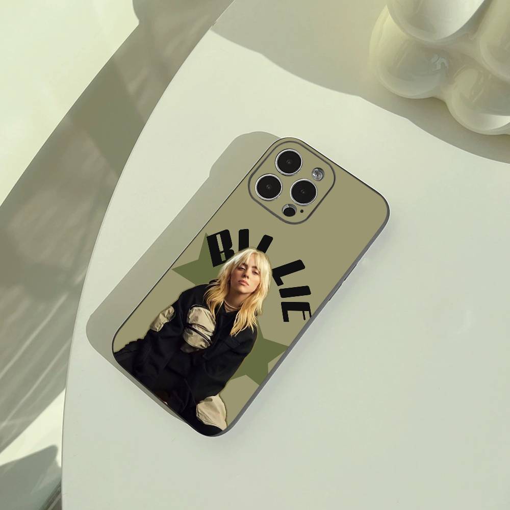 

Gen Z talented singer-Billie E-Eilish Phone Case For iPhone 17,16,15,14,13,12,11 Pro Max,16/15/14Plus,XS Soft Black Cover iPhone15plus