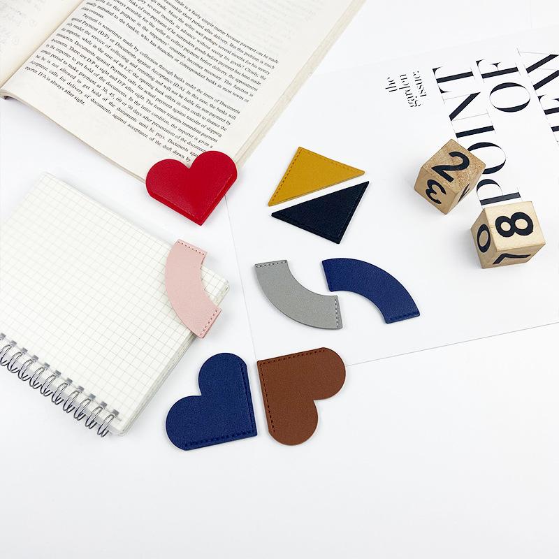 Customizable Heart-Shaped Leather Bookmarks: Variety of Styles and Colors Available