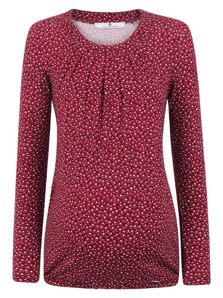 Women' Burgundy Bellybutton Maternity Nursing Blouse