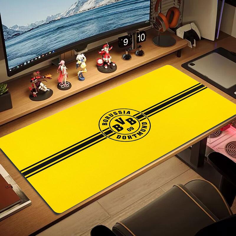 Borussia Large Size Mouse Pad Large Gaming Table Cushion Non-slip Laptop Tablet Big Mousepad XXL Mat Mini PC Playmat With Lock Edge