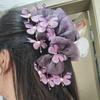 Imitation Pearl Butterfly Hairgrips Elegant Shark Clip Fashion Bow Mesh Hair Claw  Party