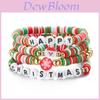 Weihnachts-Kombinations-Armbänder mit Nikolaus-Anhänger-Design für Damen