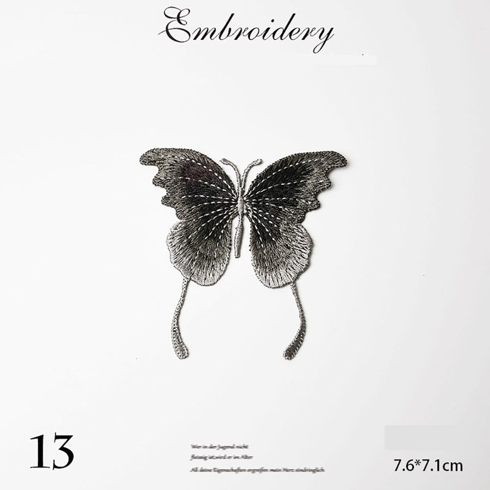 3Pcs/Set Mesh Embroidered Butterfly Patches DIY Clothes Patches  Hats Skirt Legging Hair Clips Decor