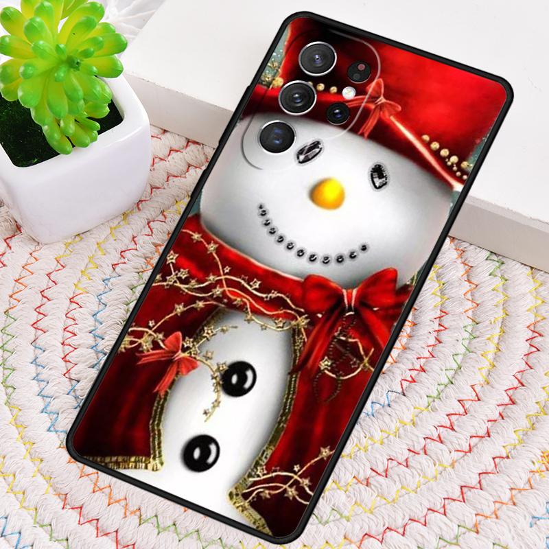 Christmas Snowman Phone Case for Samsung Galaxy note 10 pro S26 Ultra S23 S24 FE S25 S21 S22 PLUS shockproof Cove