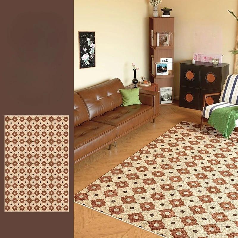 Geometriskt Mönster Matta Matta Heminredning Modern Stor Yta Golvmatta för Vardagsrum Soffområde Vardagsrumsinredning