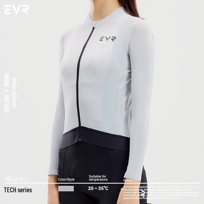 

EVR-2024 Женская велоджерси с длинным рукавом и шорты-подтрусники для весны/лета, для горного и шоссейного велоспорта XXL