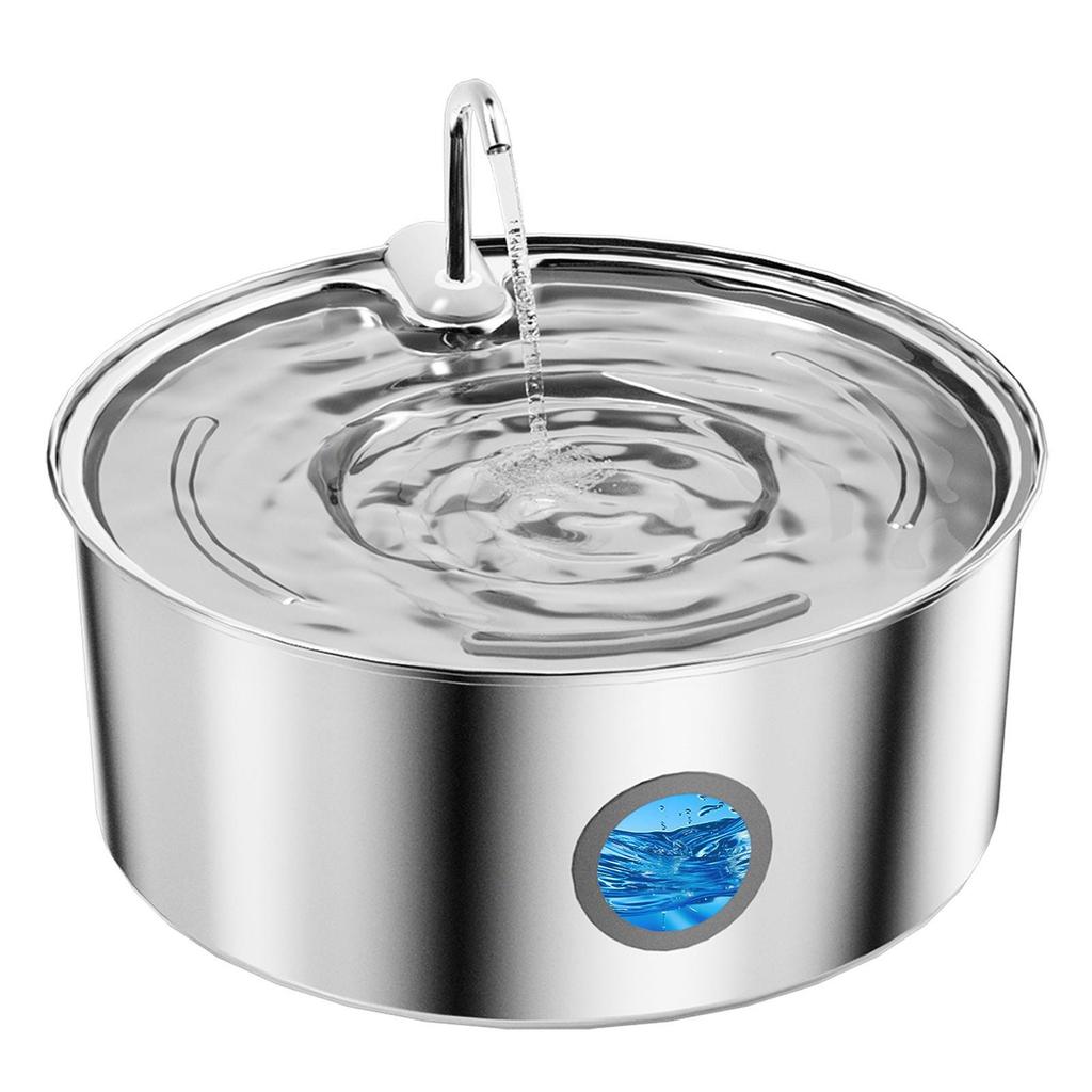 Ceramic Cat Water Fountain with Stainless Steel Circulation