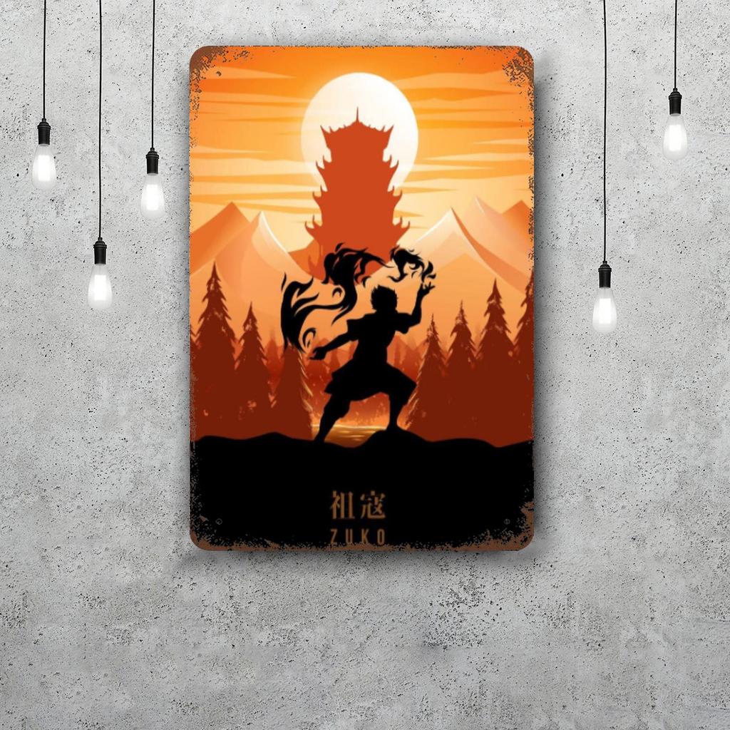 zuko Cartoon Retro Vintage Tin Sign Poster Decorative Plaque Metal Plate Wall Decor
